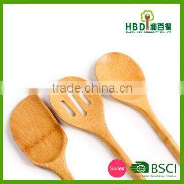 Bamboo Kitchen Ustensil With Slot Wooden Kitchen Cooking Spoons