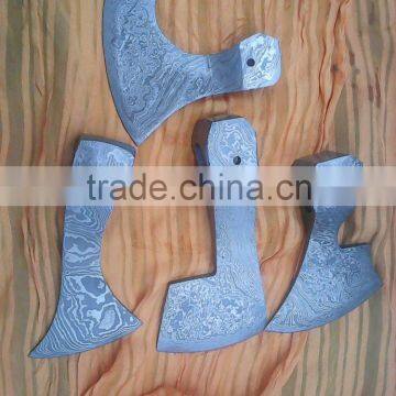 Handmade damascus axe head