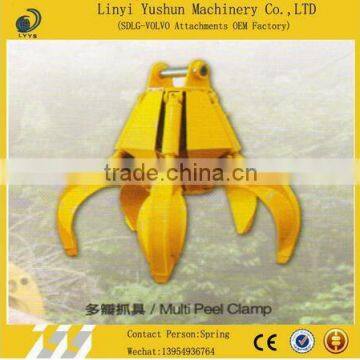 rotary hydraulic excavator wood grab, rotating log grapple, excavator manual grab