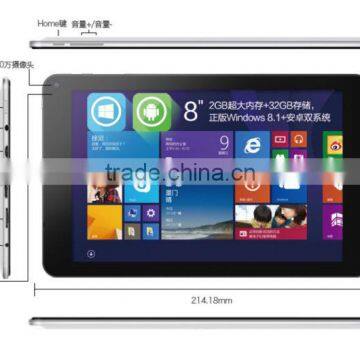 Hot sell 8 inch cube tablet pc CUBE iwork8 with Quad Core Intel Z3735E & IPS 1280X800