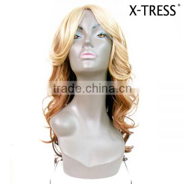 high tempreture fibre synthetic curl wave long wig Most popular unique design wig from manufacturer