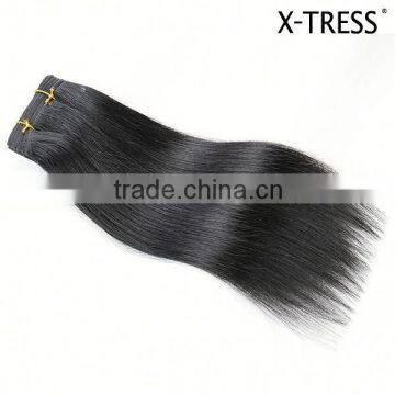 14inch Best seller OEM quality straight remy jet black human asian hair extension weft