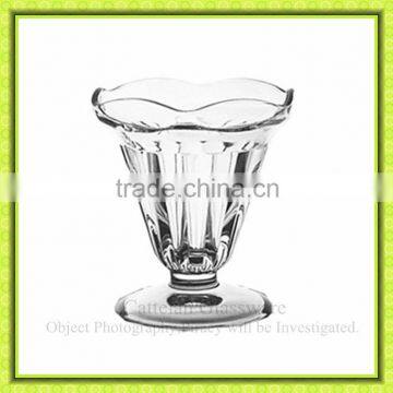 200ml trumpet shaped ice cream glass cup with big mouth,sundae glass bowl with big mouth