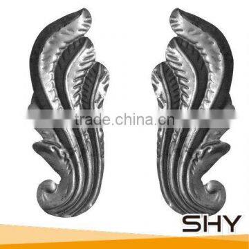 Decorative wrought iron stamping leaves and flowers