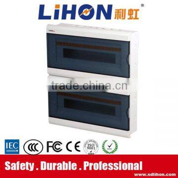 Side open door adjustable din rail large way electrical distribution box with types of fire retardant PC lid