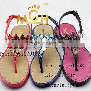 2014 new design pcu women sandals