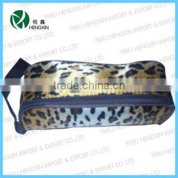 zipper flat cosmetic bag,organizer bags for women,womans leopard cosmetic bag