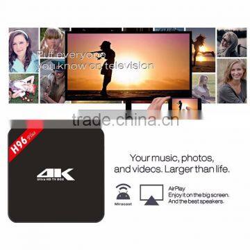 Factory Selling Media player Set Top box H96 4K S905 1g/8g or 2G/16G real player tv box