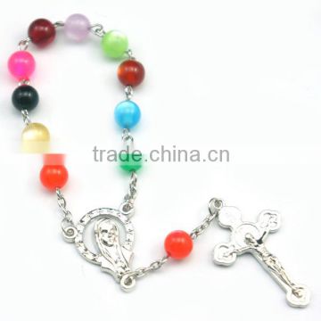 rosary ,catholic polyresin rosary, big beaded necklace with eyes,decade rosary,Missionary rosary