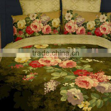 high quality 100% cotton reactive printed brushed fabric 3D bedding set wholesale