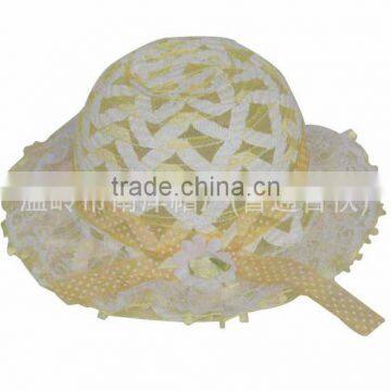 Girls lace straw hats sun hats on sale