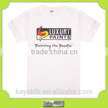 crew neck short sleeve white cotton promotional tshirt