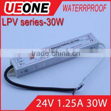 30w 24v IP67 waterproof switch power supply of lpv-30-24