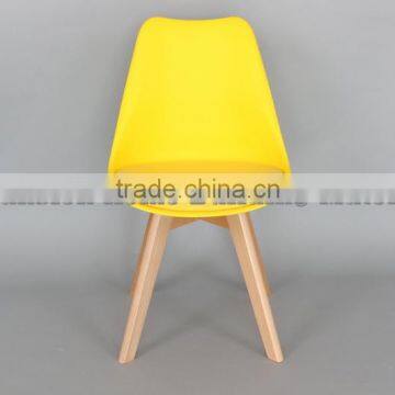 2016Yellow Emes chair /firm chair made of PP ABS and solid wood