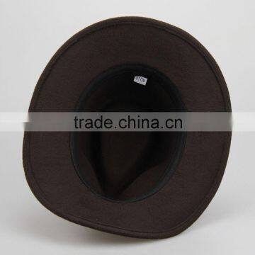 Bull Rider Jazz Fedora Sunhat Men Felt Hats Ribbon Band Western Cowboy Hat Brown photo-5