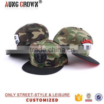 Flat Brim 6 Panel Camo Hat and Cap photo-3
