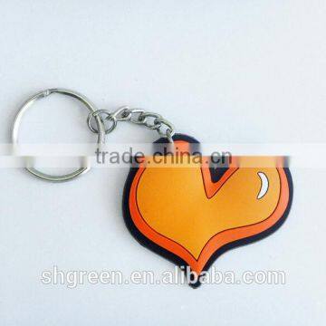 Lovely Heart Logo 2D Rubber Keychain