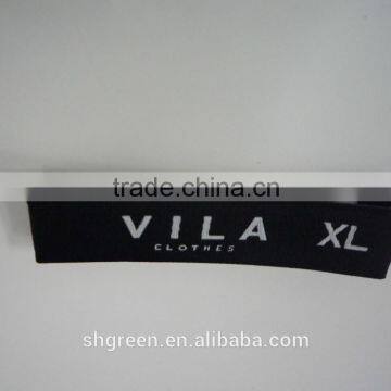 Black Woven Label,brand Logo Clothing Patch With Sewing