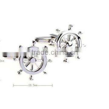 Wholesale Novelty Jewelry Brass Seaman Rudder Helm Cufflinks photo-3