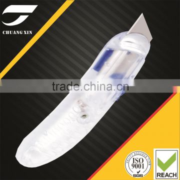 Plastic handle terraced blade utility knife