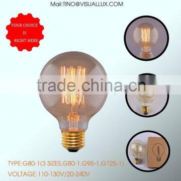 Vintage Light Bulb G80-1E26/E27 Lighting Bulb Edison Bulb