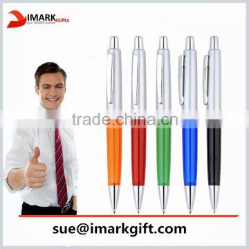 Personalized logo printed plastic ball pen feature ballpoint pen