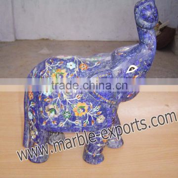 Bluish Indian Elephant Sculpture