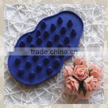 2016 Soft pet comb with lovely paw picture