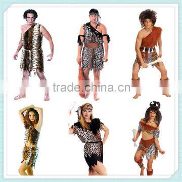 Fun Halloween Costume Men Women Cosplay Costume Native Clothing Indian Leopard Indian Clothes