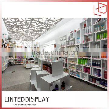 MDF panel made painted white wall cabinet solar display stand