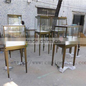 Luxury Store Fixtures Decoration Factory Custom Made Stainless Steel Metal Display Showcase and Stands for Cartier Jewelry