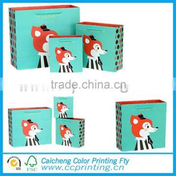 Cute Paper Bag With Cartoon Printed for Gift Packing photo-3