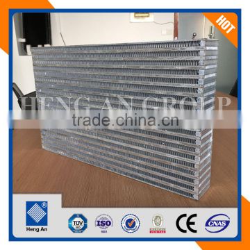 Racing sports car aluminum bar plate fin intercooler core, charge air cooler core, oil cooler core