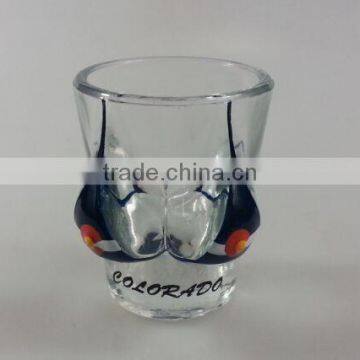 fancy design personalized bikini shot glass with hand painted