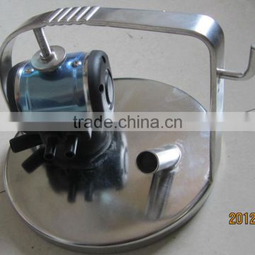 stainless steel bucket lid with milking pulsator