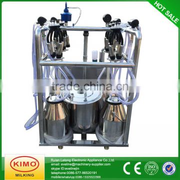 4 cows portable milking machine with cleaning system