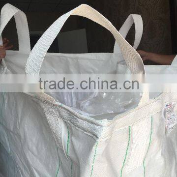 1000KG 1500KG 2000KG 1 ton cross corner belt jumbo bag/top spout inner bag bulk bag/container bag