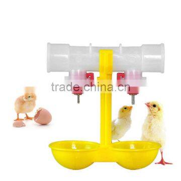 Feed Automatic Poultry Water Drinker Bird Coop Chicken Fowl Double Head Drinker