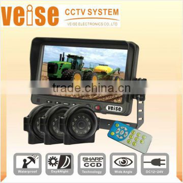 7" Digital Screen Monitor Support Three-channel TFT LCD Reversing Monitors