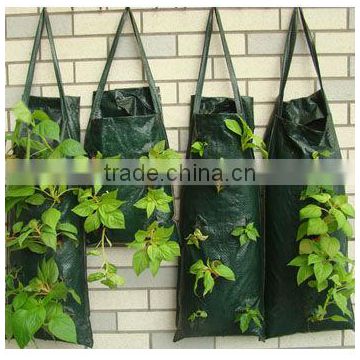 cheap vertical flower pouch with many holes garden baggrow bag holes bottom plant bag