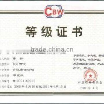 Rating Certificate