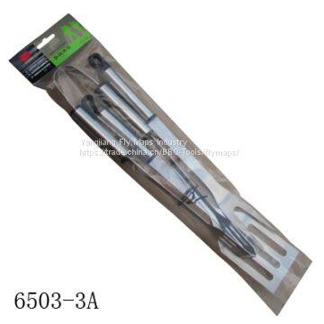 3 Pcs Wooden Handle BBQ Tools Barbecue Set photo-2