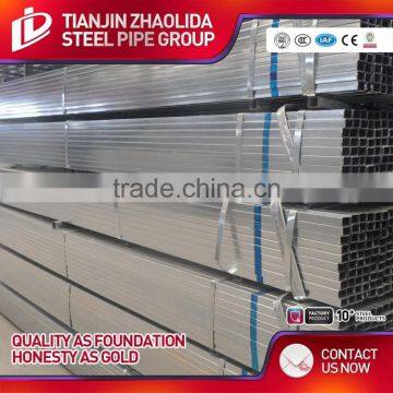 Zinc Coated 200 g - 500 g Hot Dipped Galvanized Square Hollow Section Pipe for Construction Use