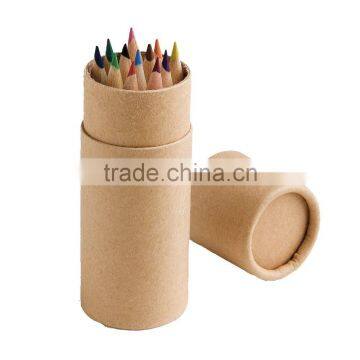 Hot selling mini colored pencil set in recycle case