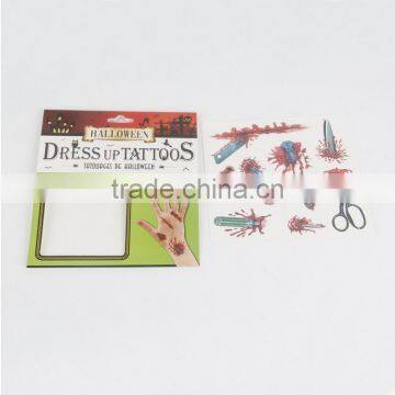 Halloween Simulation Tattoo Sticker Halloween Scar Wound Real Blood Personality Transfer Tattoos photo-2