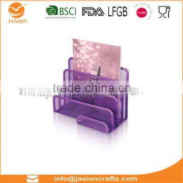 Wire Magazine Newspaper Basket Post Storage Rack Holder photo-3