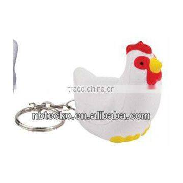 Chicken shape soft PU foam keychain