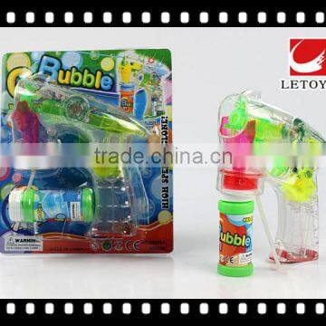 factory supply musical eco-freindly flashing bubble gun with 4 lights