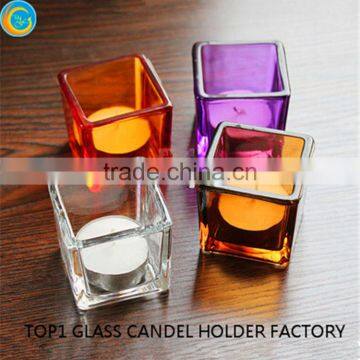 Sprayed Squre Glass Decor Wedding Table Decorations photo-2