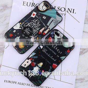 2017 new customized TPU black bottom phone case for iPhone 6G/7G